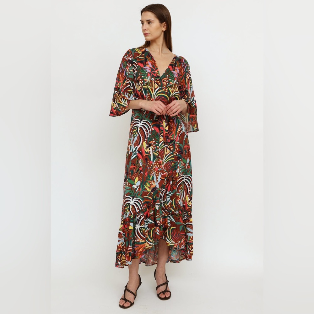 Farm Rio ✨ Tropical Wrap Dress XS
